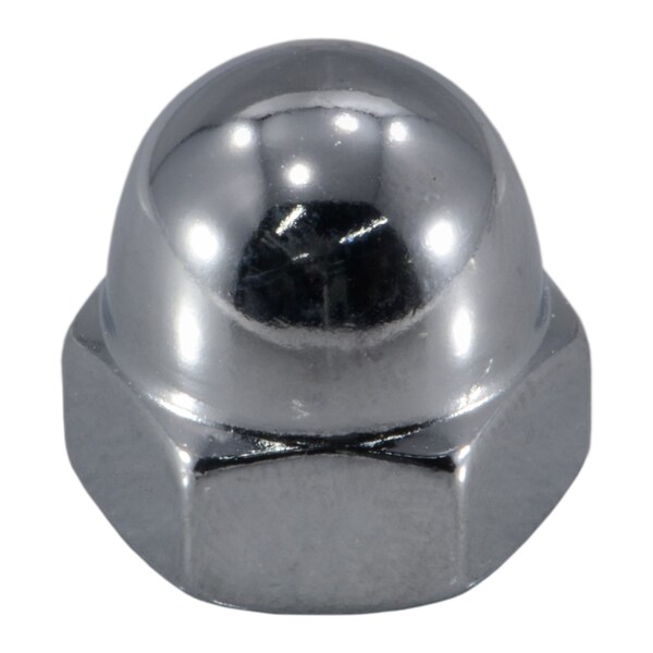 Standard Crown Cap Nut, M10-1.50, Steel, Chrome Plated, 10 PK